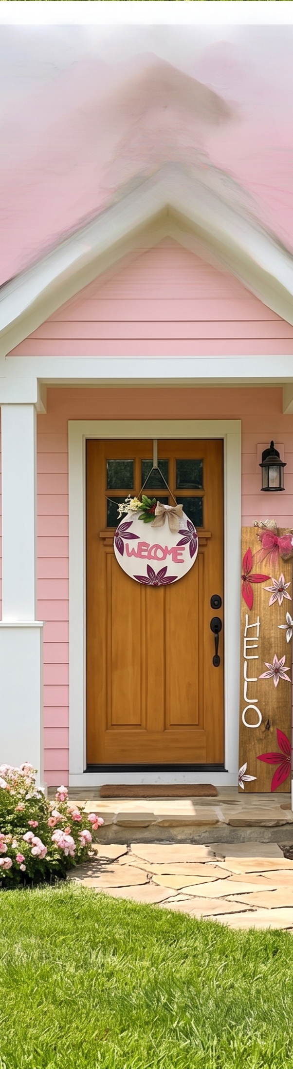 Porch Sign with matching Door Round