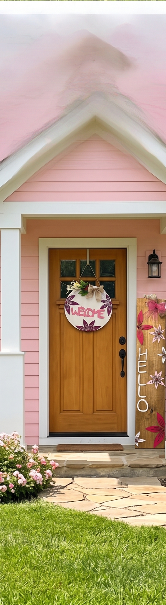 Porch Sign with matching Door Round